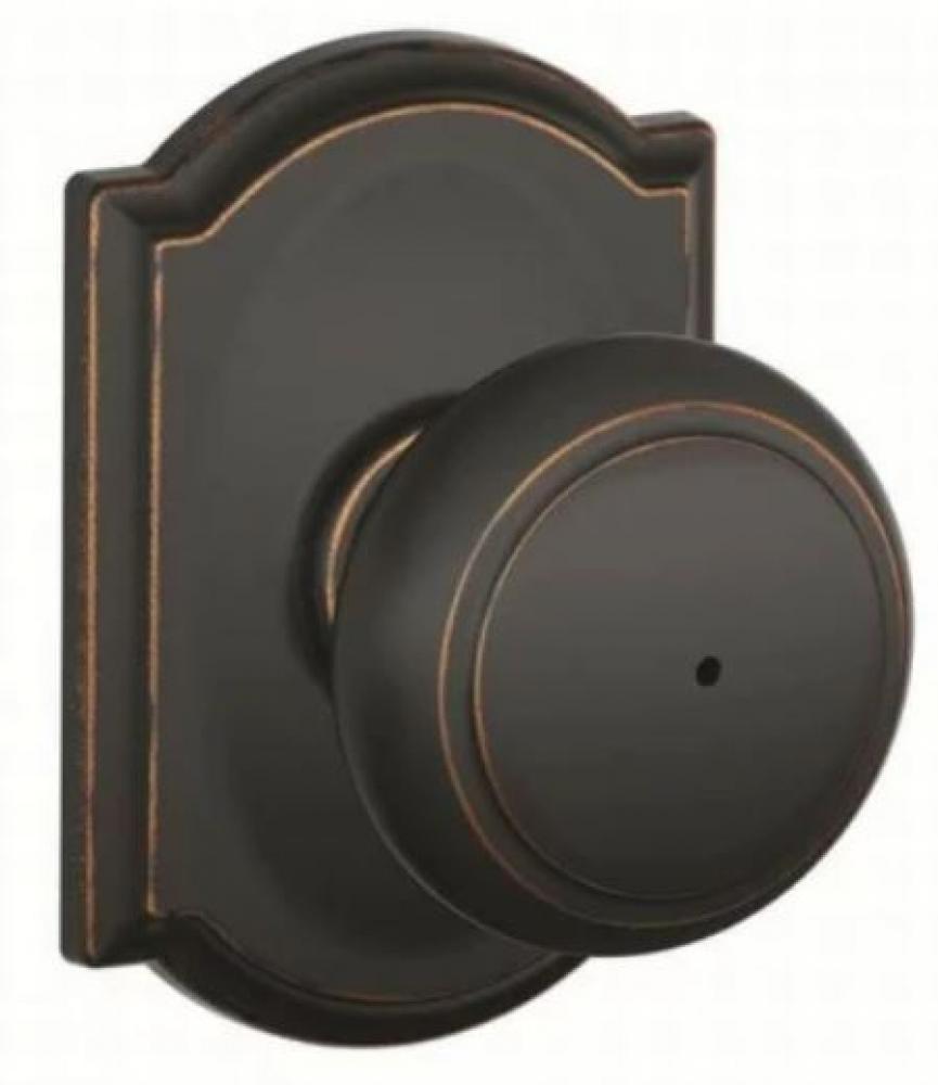 ANDOVER PRIVACY W/CAMELOT ROSETTE IN BRONZE