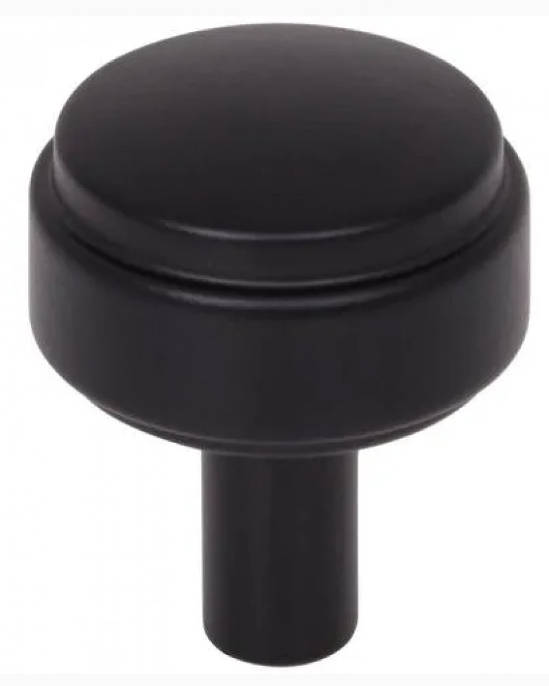 1-1/8" Diameter Matte Black Hayworth Cabinet Knob