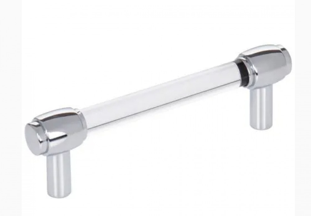 96 mm Center-to-Center Polished Chrome Carmen Cabinet Bar Pull