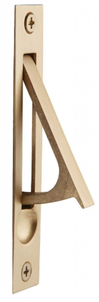 Emtek pocket door edge pull in Satin Brass