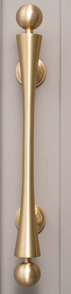 Goldenwarm 5&#34; Modern Scroll-Inspired Brass Cabinet Pulls