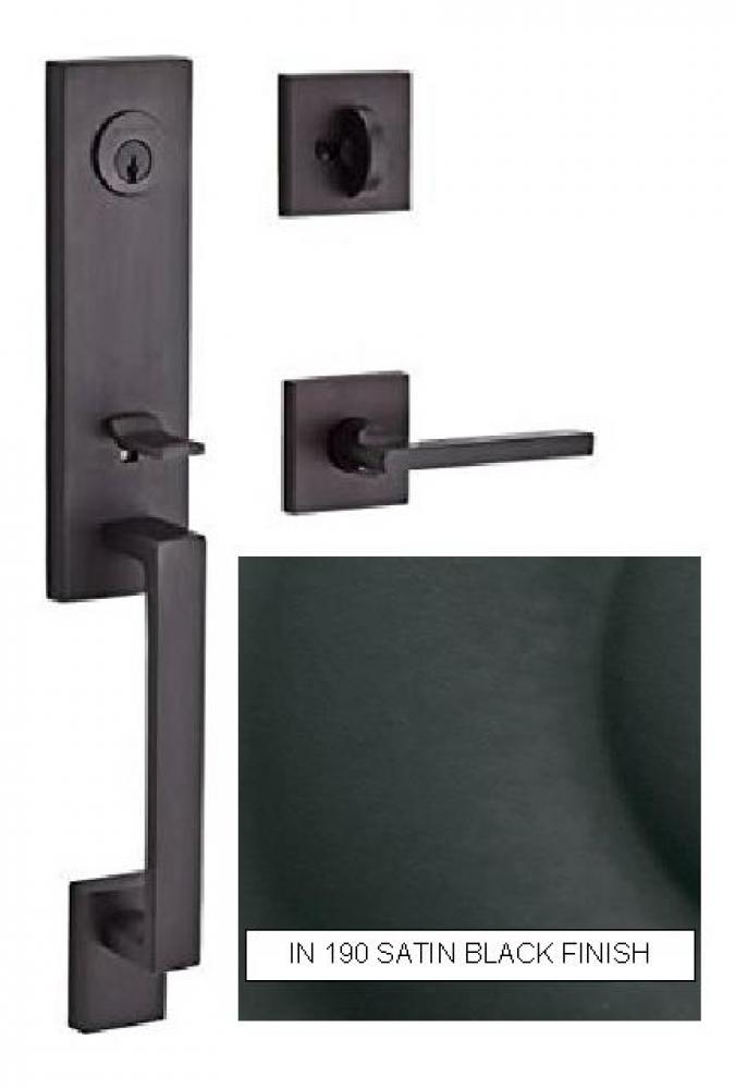 SEATTLE LOCK SET SATIN BLACK