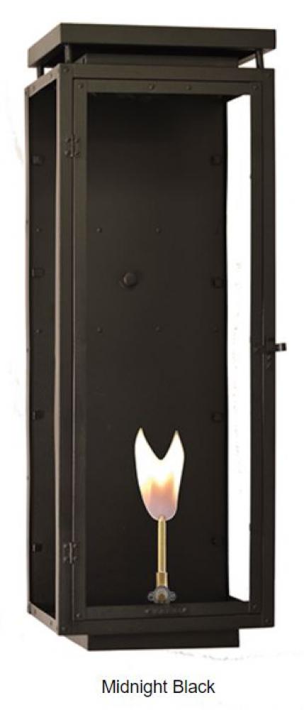 32"H YORKSHIRE SINGLE BURNER NATURAL GAS IN MIDNIGHT BLACK FINISH