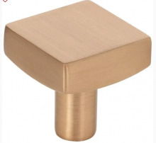 Ellen Lighting and Hardware Items 845SBZ - 1-1/8" Overall Length Satin Bronze Square Dominique Cabinet Knob