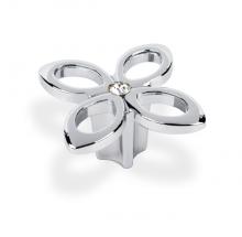 Ellen Lighting and Hardware Items 25705B40 - FLOWER CHROME CRYSTAL FLOWER KNOB