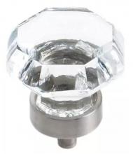 Ellen Lighting and Hardware Items 55268CG10 - Traditional Classics Crystal Knob, Satin Nickel, 1-1/4-Inch Diameter