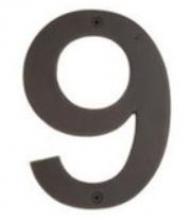 Ellen Lighting and Hardware Items 2829FB - 6 Inch Bronze House Number "9" IN FLAT BLACK