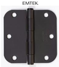 Ellen Lighting and Hardware Items 91033US19 - Emtek 3.5" x 3.5" Plain Bearing 5/8" Radius Corners Mortise Hinge - Pair of Hinges