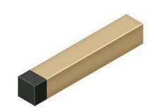 Ellen Lighting and Hardware Items BDSS40U4 - 4" MODERN SQUARE BASEBOARD BUMPER, SOLID BRASS