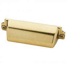 Ellen Lighting and Hardware Items P20635C-BB-CP - 3" Bedford Brass Cup Pull