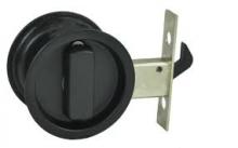 Ellen Lighting and Hardware Items 442424 - ROUND BLACK PRIVACY POCKET DOOR