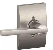 Ellen Lighting and Hardware Items F170LAT619CEN - Schlage Latitude Non-Turning One-Sided Dummy Door Lever with Decorative Century Trim
