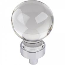 Ellen Lighting and Hardware Items G130PC - HARLOWE 1-1/16" Diameter Glass Sphere Cabinet Knob.