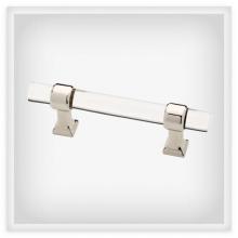 Ellen Lighting and Hardware Items P33776C-PNC-CP - Acrylic 3" (76mm) Cabinet Bar Pull