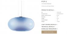 Ellen Lighting and Hardware Items 23194-045 - Clear blue glass pendant