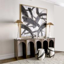 Ellen Lighting and Hardware Items R45101 - SLASH HAND PAINTED CANVAS - 62 W X 62 H X 2 D (in)