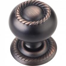 Ellen Lighting and Hardware Items S6060-DBAC - 1-1/4" Diameter Hollow Steel Rope Knob with Backplate.