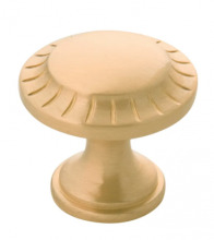 Ellen Lighting and Hardware Items B056553-04 - Vintage 1900 1-3/16 Inch Solid Brass Mushroom Cabinet Knob