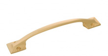 Ellen Lighting and Hardware Items B056649-04 - Vintage 1900 5-1/16" Center to Center Solid Brass Thick Arch Bow Surface Mount Cabinet Handle