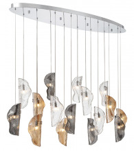 Ellen Lighting and Hardware Items 10172-023-01 - SORRENTO 10172-023-01, 16 LIGHT OVAL LED CHANDELIER