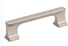 Ellen Lighting and Hardware Items 752-96SN - Sullivan 3-3/4" Center to Center Tapered Square Contemporary Cabinet Handle / Drawer Pull