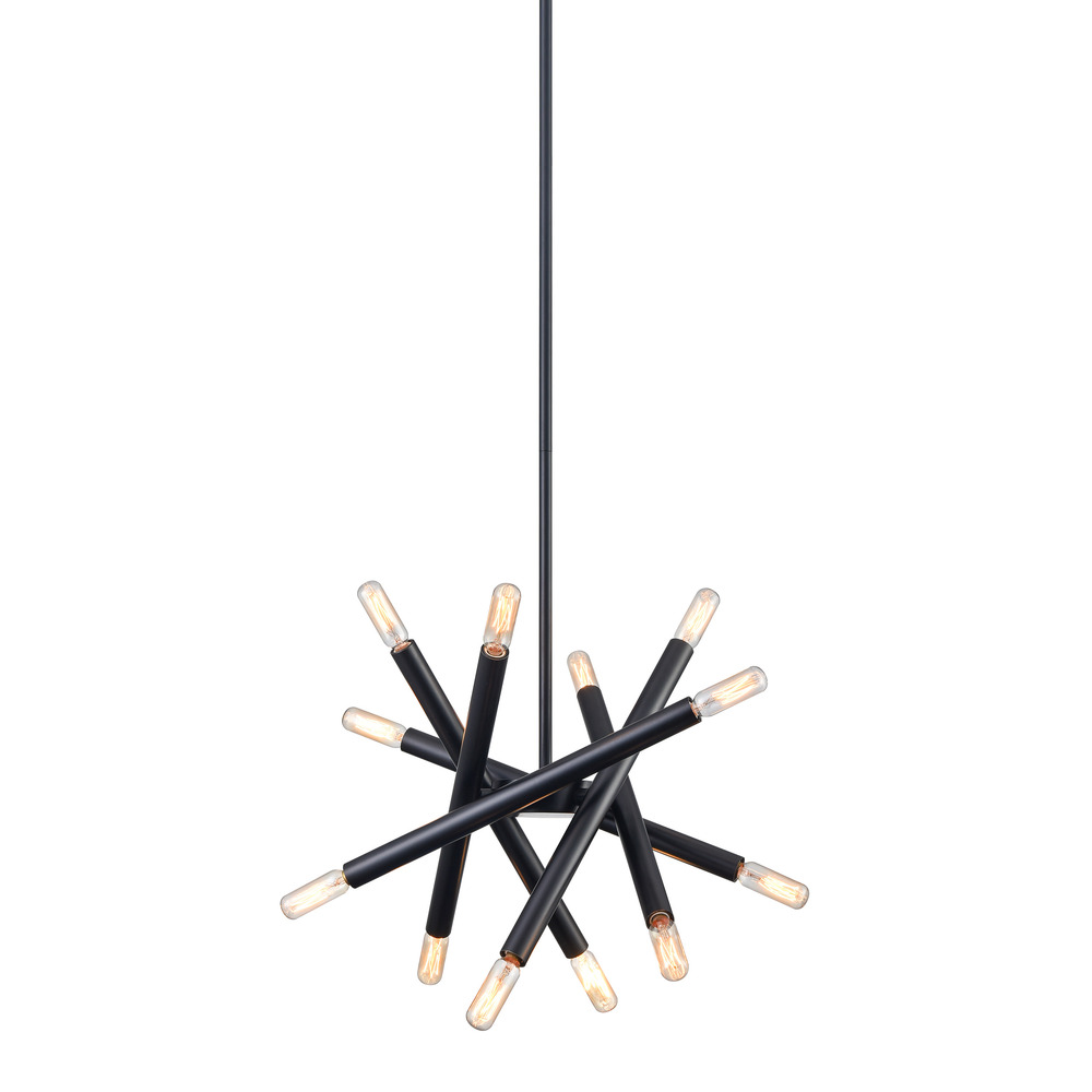 Mandelorian 14&#34; 12-Light Adjustable Sputnik in Matte Black