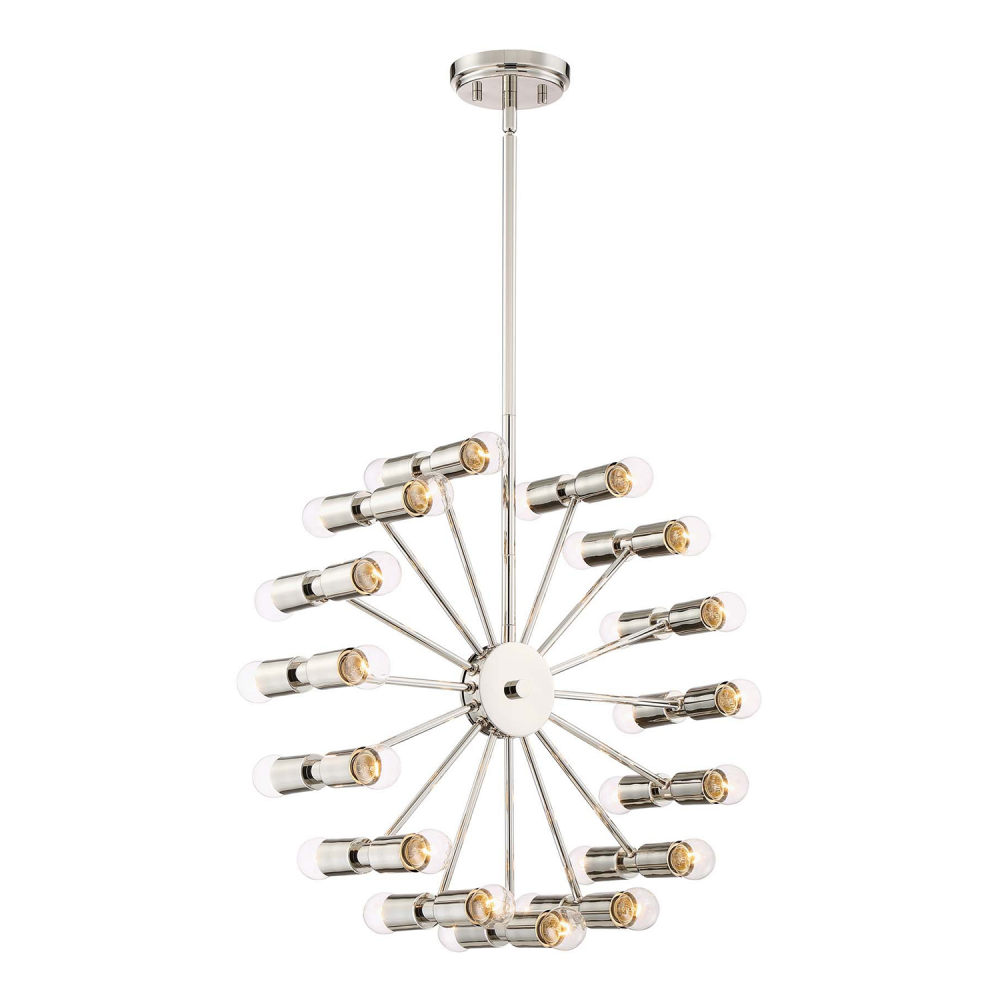 London 21&#34; 30-Light Chandelier in Polished Nickel