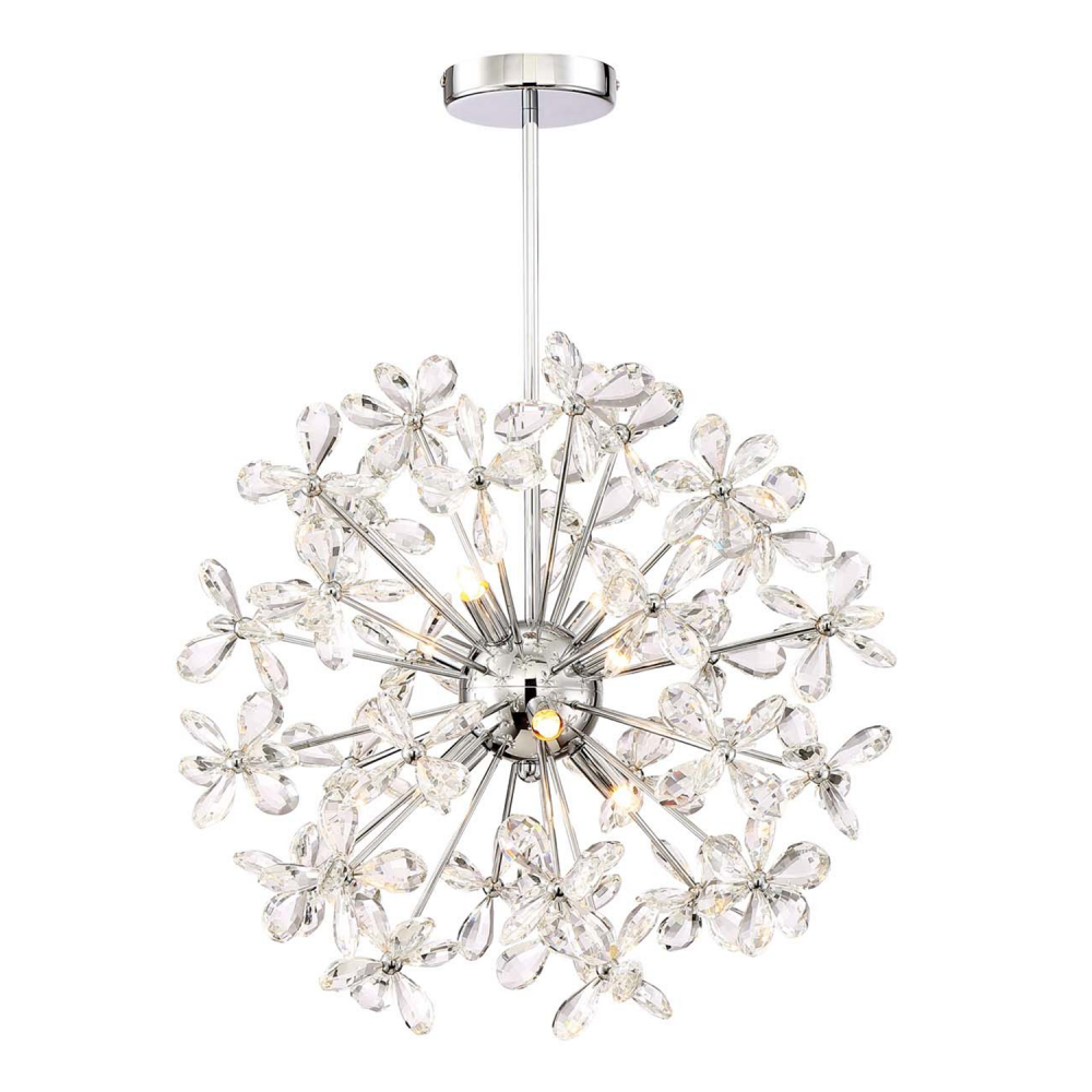 Adelle 8-Light, 20&#34; Crystal Sputnik in Polished Chrome