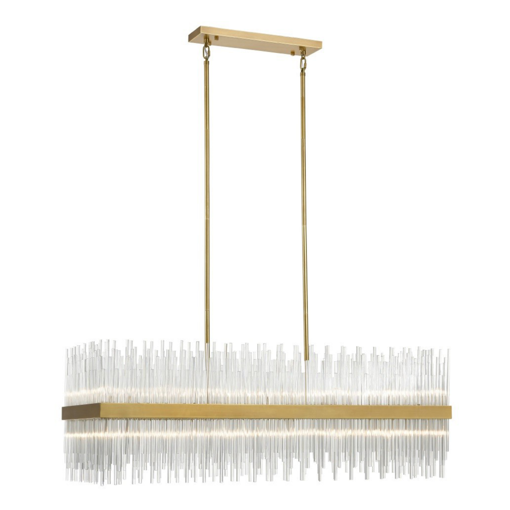 Citadel 48&#34; 32-Light, Glass Stem Chandelier in Aged Brass