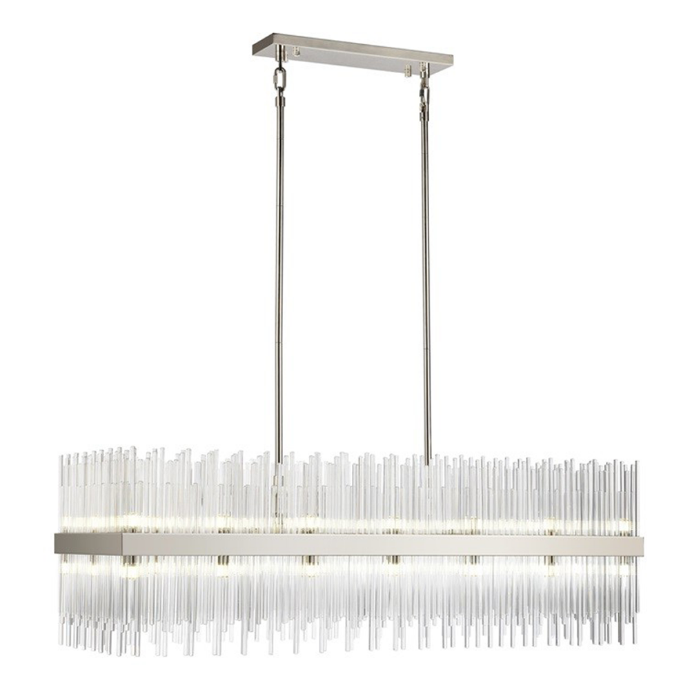 Citadel 48&#34; 32-Light, Glass Stem Chandelier in Polished Nickel