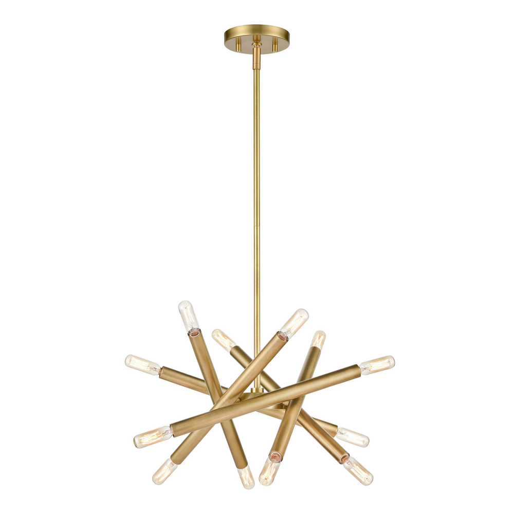 Mandelorian 14&#34; 12-Light Adjustable Sputnik in Aged Brass