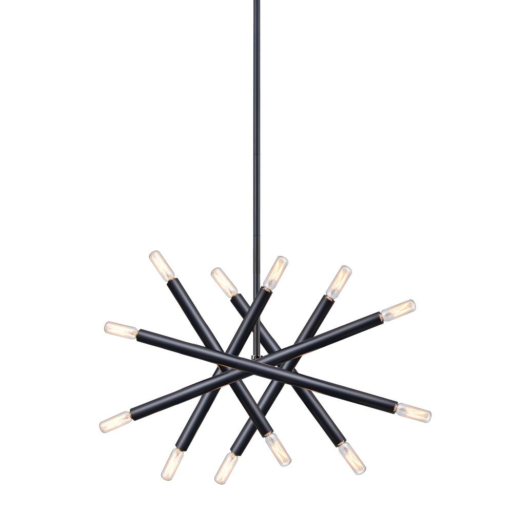 Mandelorian 21&#34; 12-Light Adjustable Sputnik in Matte Black