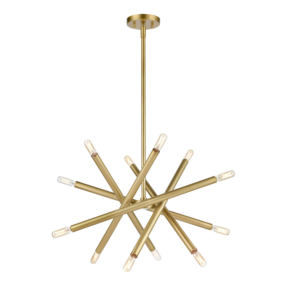 Mandelorian 21&#34; 12-Light Adjustable Sputnik in Aged Brass