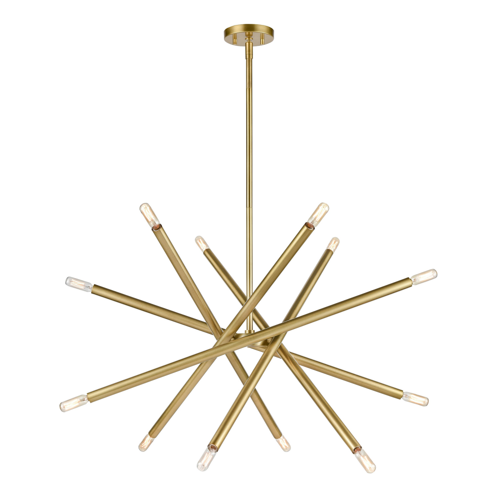 Mandelorian 32&#34; 12-Light Adjustable Sputnik in Aged Brass