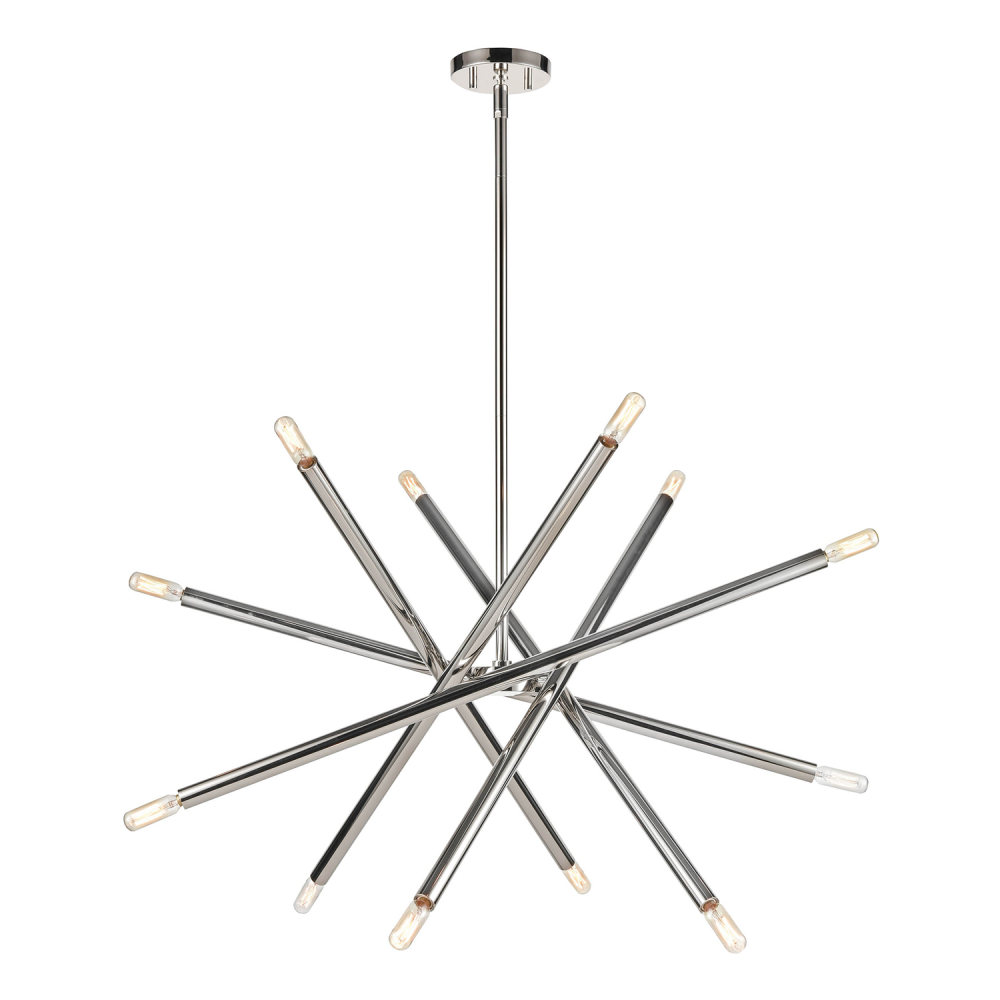 Mandelorian 32&#34; 12-Light Adjustable Sputnik in Polished Nickel