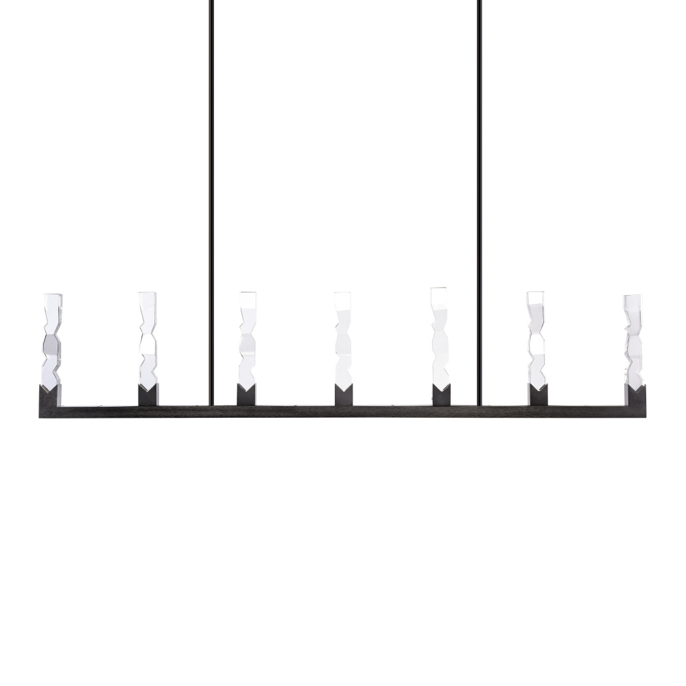 Mamadim 72&#34; LED 7-Light, 2&#34;x2&#34; Crystal Linear in Satin Black