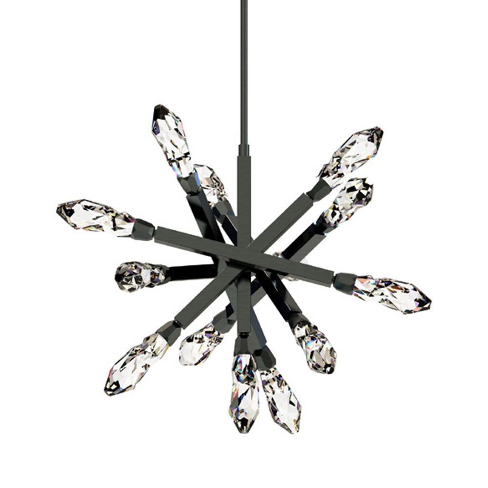Angelus 34&#34; LED 13-Light, Crystal Sputnik in Aged Brushed Black