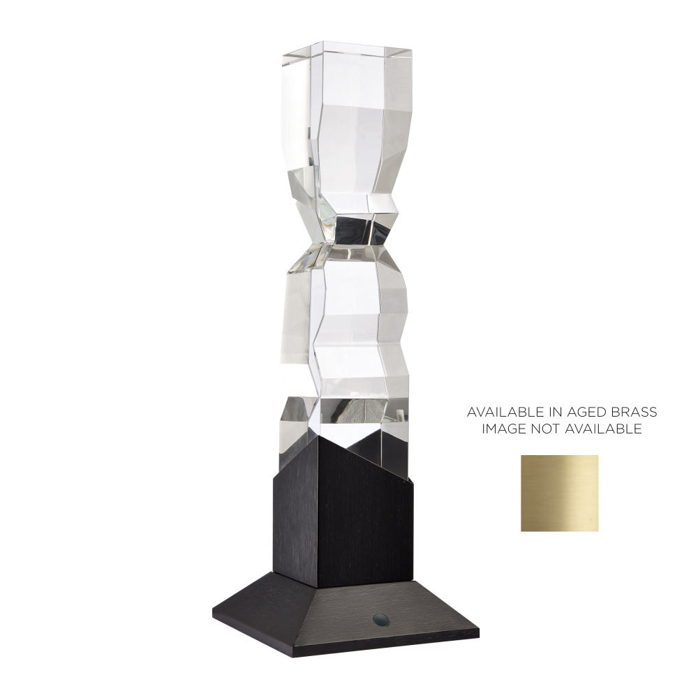 Mamadim 3&#34;x3&#34; Unique Crystal Desk Lamp in Aged Brass