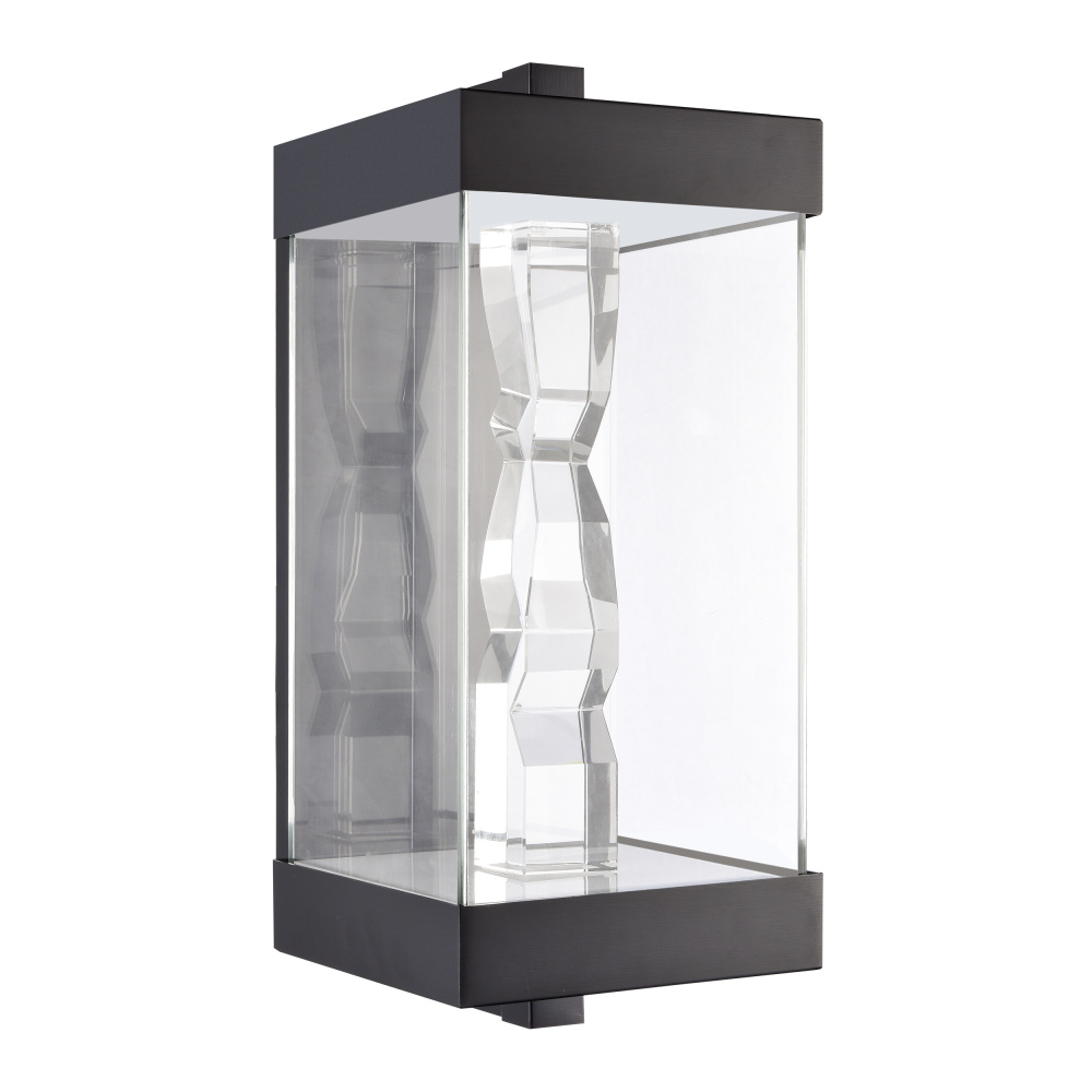 Mamadim Outdoor 18&#34; Crystal Wall Sconce in Matte Black