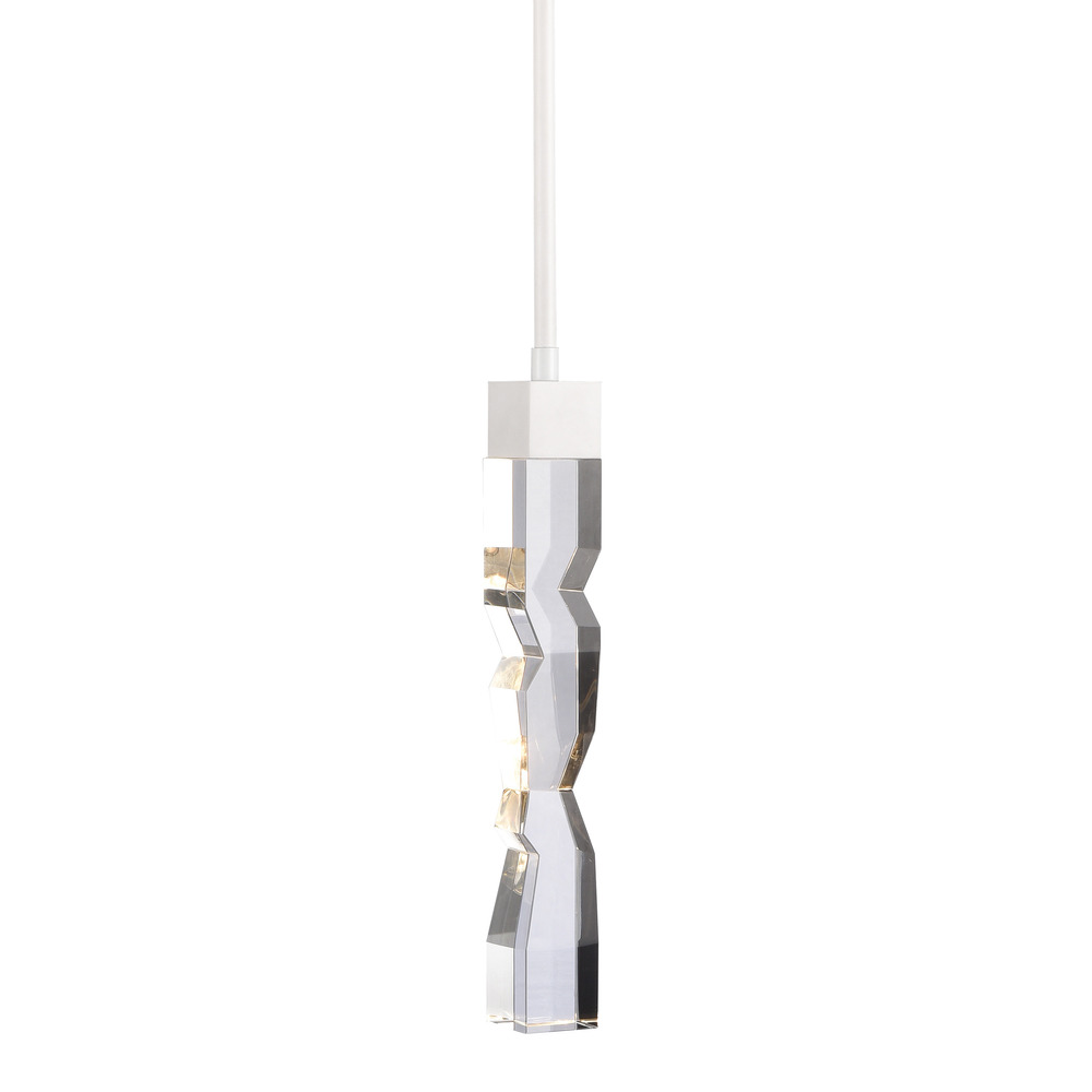 Mamadim 2&#34;x2&#34; LED Crystal Mini-Pendant in Matte White