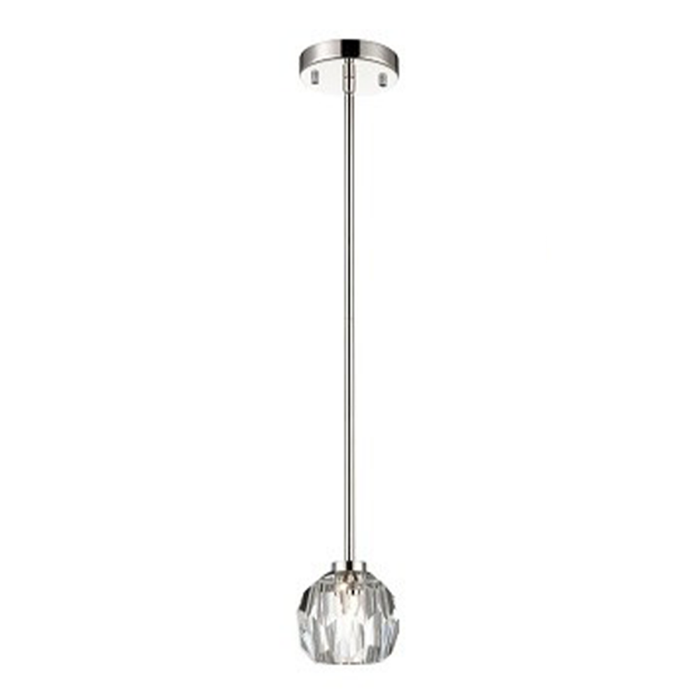 Parisian Crystal Mini-Pendant in Polished Nickel