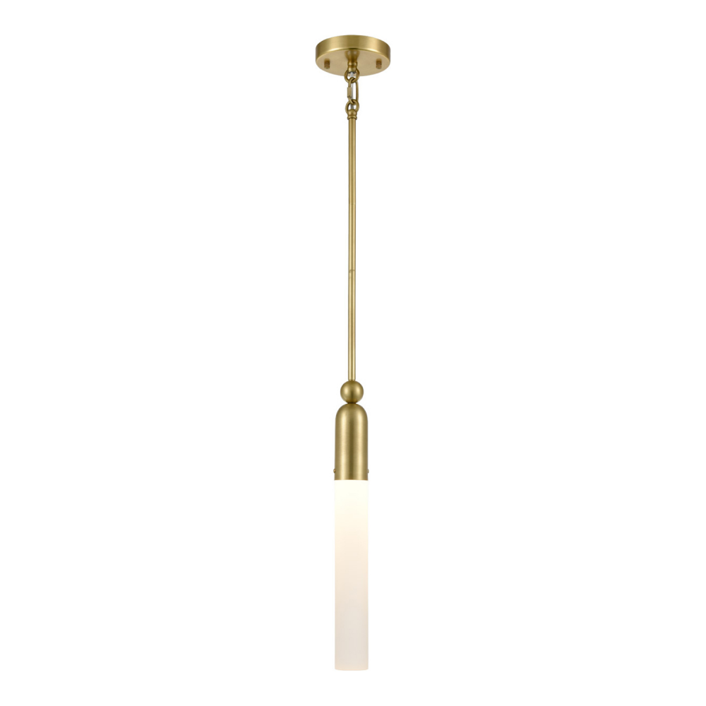 Fusion Vertical Mini-Pendant in Aged Brass