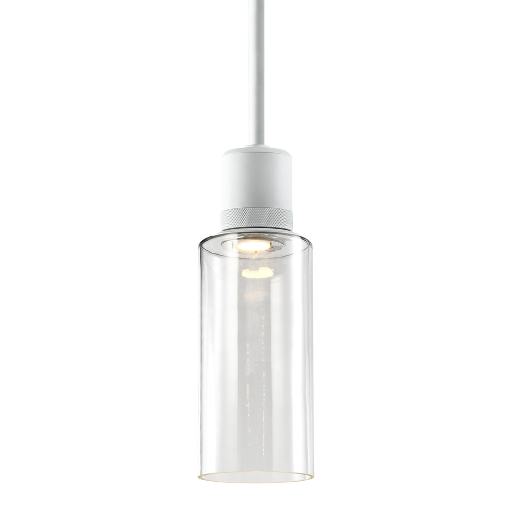 Zigrina 12&#34; Glass Drum LED Pendant with Knurl Ring Matte White