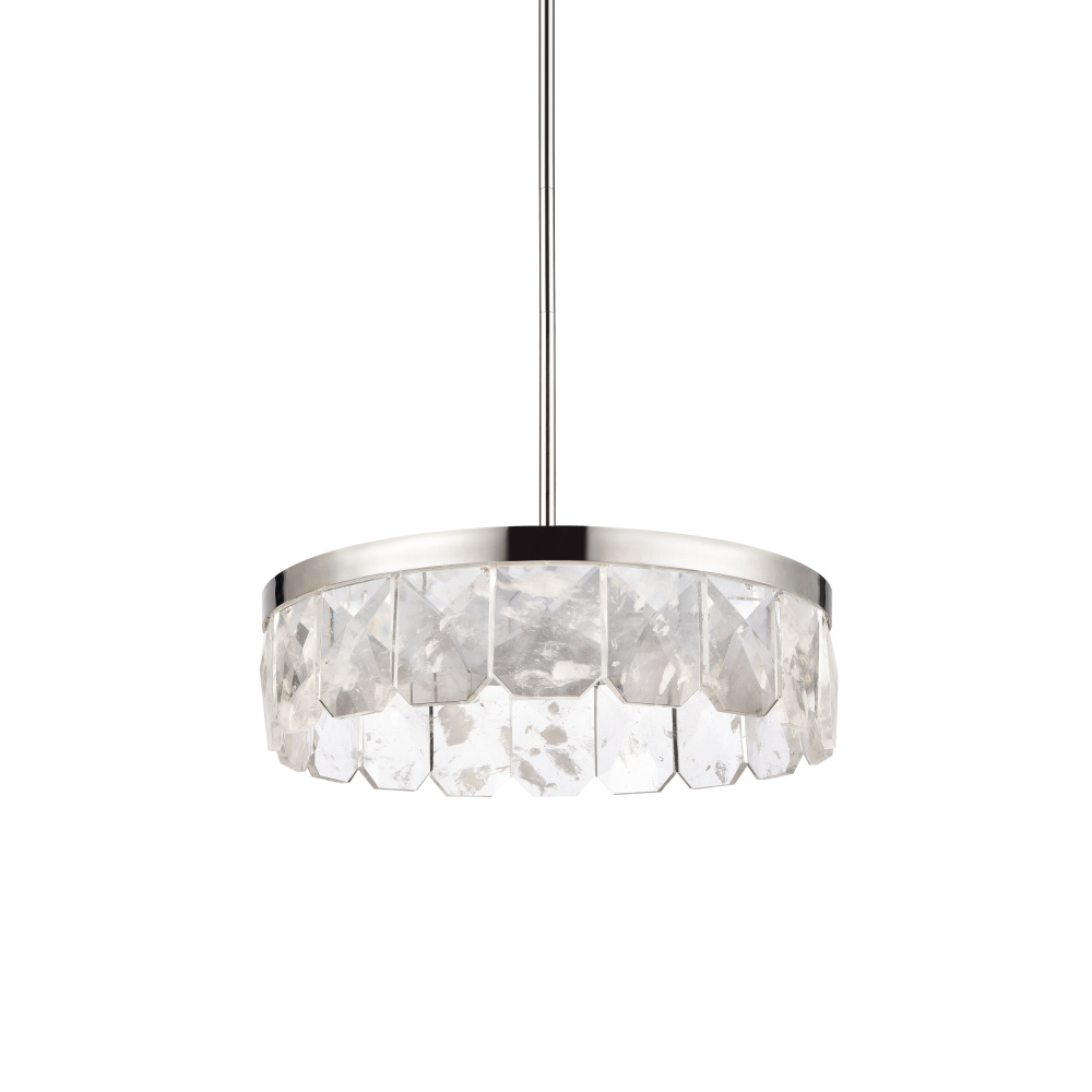 Odraz 24&#34; Infused Clear Crystal LED Pendant in Polished Nickel