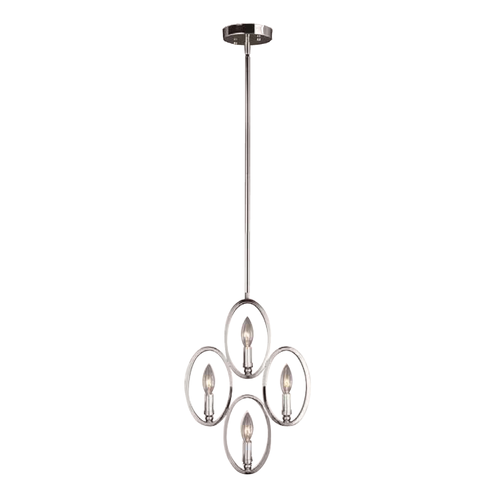 Aura 12&#34; Vertical Candle Pendant in Polished Chrome