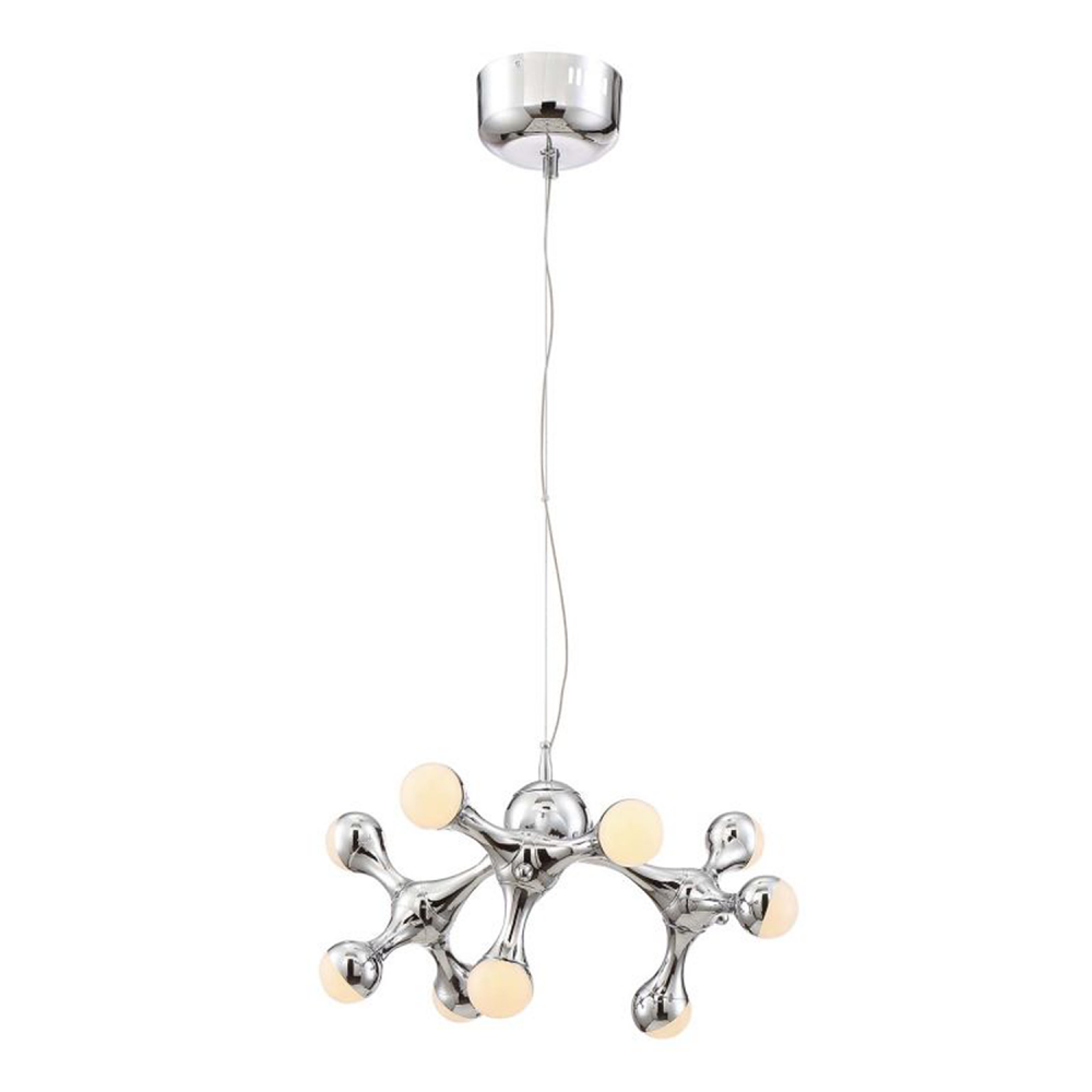 Molecule 20&#34; LED 9-Light, Abstract Pendant in Polished Chrome