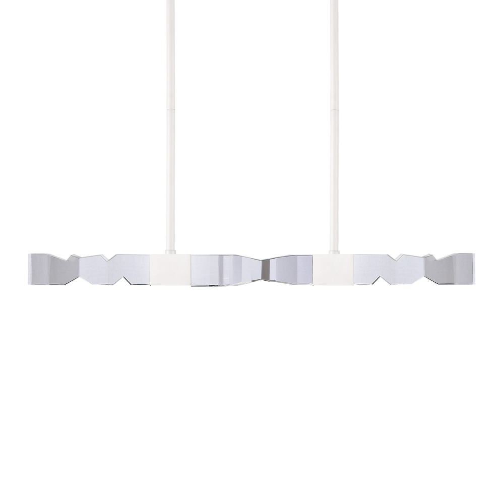 Mamadim 49&#34; LED 4-Light, 3&#34;x3&#34; Crystal Linear in Matte White