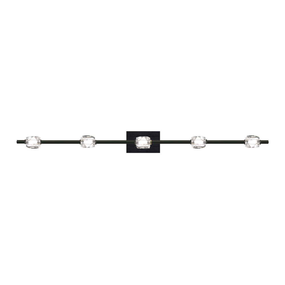 Diamante 47&#34; LED 5-Light, Crystal Bath Bar in Oxide Black