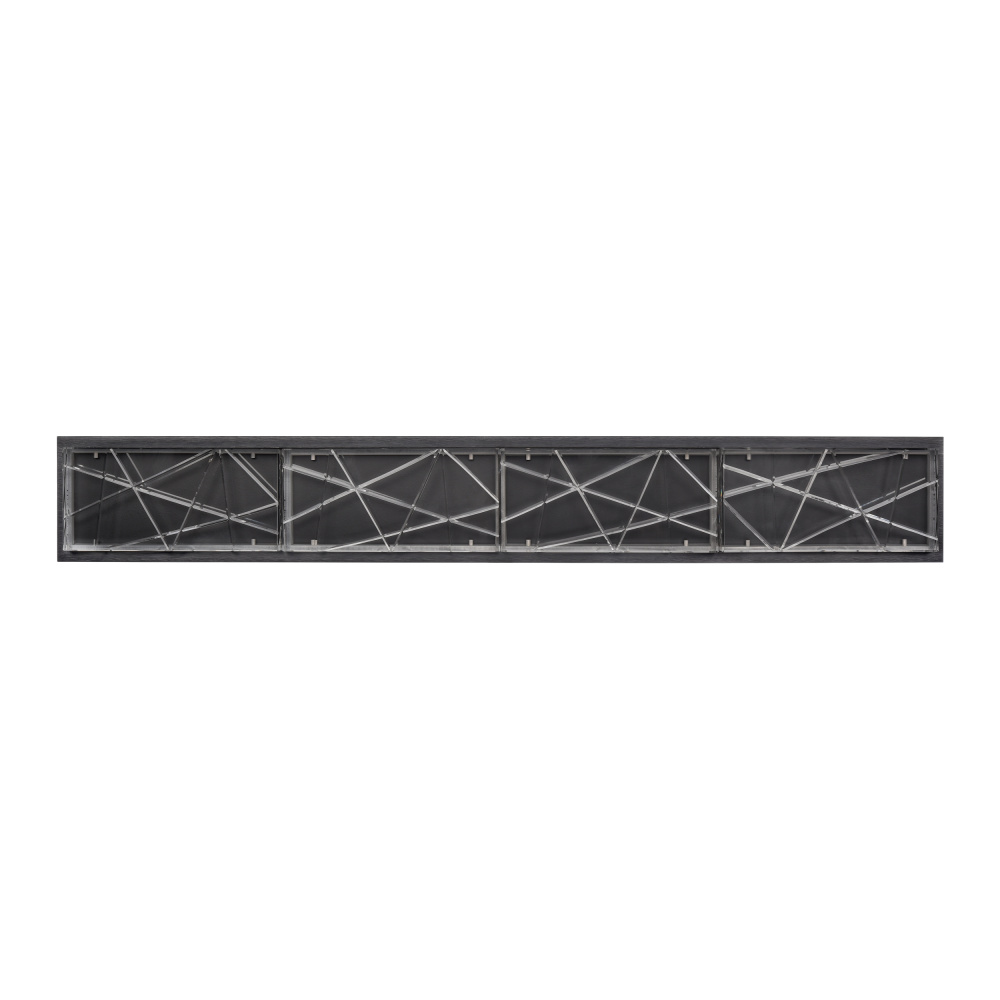 Lucus 36&#34; LED Crystal Wall Sconce in Satin Brushed Black