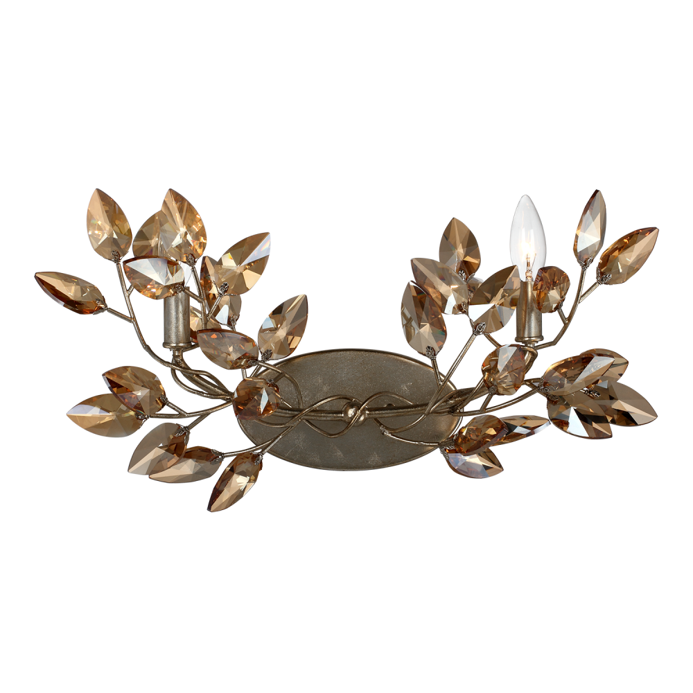 Misthaven 18&#34; Organic Champagne Crystal Wall Sconce in Gold